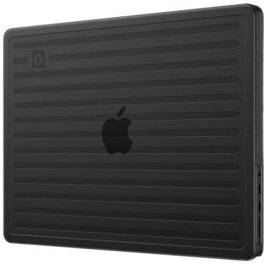 Imagem de Soonjet TravelArmor Capa para MacBook Pro de 14 polegadas | M4 M3 M2 M1 Pro/Max 2025 2024-2021 | Tecnologia antirachadura | Estrutura canelada | Capa rígida para laptop | Preto espacial transparente