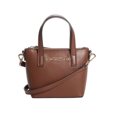 Imagem de GUESS Mini bolsa feminina de couro sintético Avelina Factory