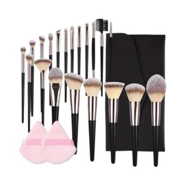 Imagem de Conjunto De Pincéis De Maquiagem Macios E Fofos (3-20 Peças) Para Base