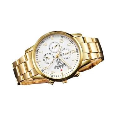 Imagem de Relógio De Negócios Masculino Com Pulseira De Aço E Calendário, Relógi