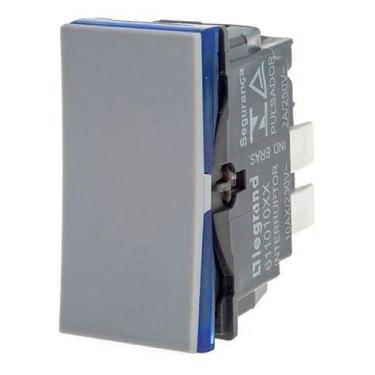 Imagem de Módulo Interruptor Simples 1 Posto 10a 250v Cinza Pialplus