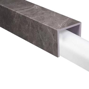 Imagem de Capa decorativa de tubo em forma de U, adequada para dutos de ventilação, material de PVC, pode ser usada tanto dentro quanto fora, pode ocultar canos de gás de cozinha, cabos e embelezar tubulações.