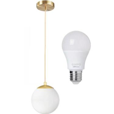 Imagem de Luminária Lustre Pendente 215cm Jabuticaba Globo Vidro 15cm Teto Gimpo