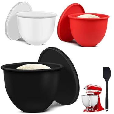 Imagem de Forros de tigela de mistura de silicone para batedeira KitchenAid antiderrapantes, resistentes ao calor de grau alimentício para 5 litros de inserção de tigela de silicone, acessório para assar