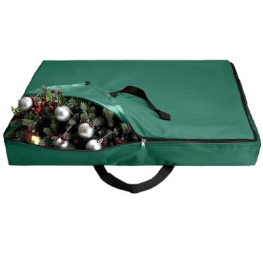 Imagem de de armazenamento de guirlanda de Natal, recipiente de Natal de 76 cm com alça | Organizadores de guirlandas, para decoração de decoração de decoração de casa