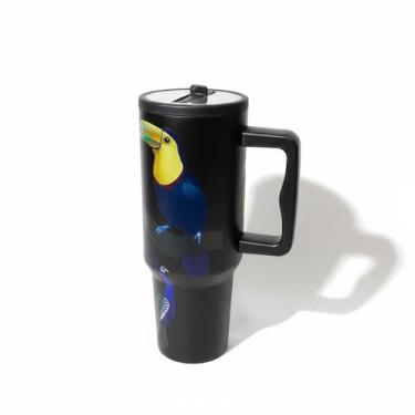 Imagem de Copo Térmico Estampado 1200ml com Alça  MS-959 - Sem marca, Preto/Tuca