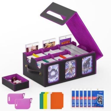 Imagem de Caixa de Armazenamento de Cartas Oneyus MTG Massiva 3600+ Couro Preto 