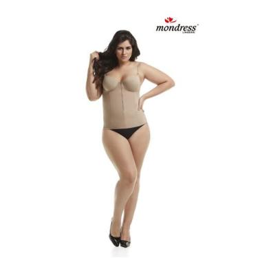 Imagem de Modelador Body Barbatanas Cintura Barriga Plus Size Modeladora C/ Bojo