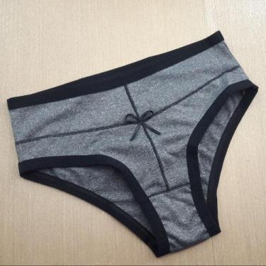 Imagem de Calcinha Mescla Modelagem Conforto - Kit Mania Lingerie, Preto, Mescla