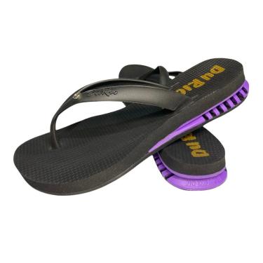 Imagem de Chinelo Feminino Du Rio Com Amortecedor - Preto e Rosa - 37/38-Feminino