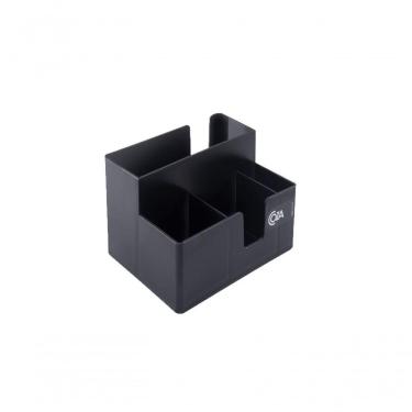 Imagem de Porta-guardanapo E Sachês Casual 14,1 X 10,6 X 9,4 Cm Preto Coza