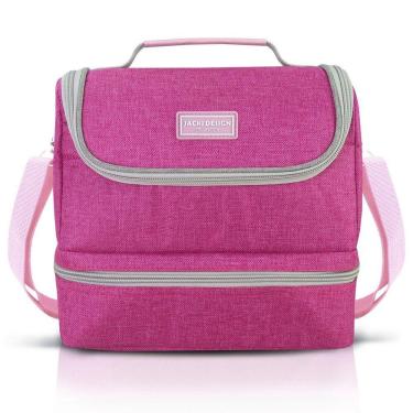 Imagem de Bolsa Térmica C/ 2 Compartimentos Vibe Pink Cinza
