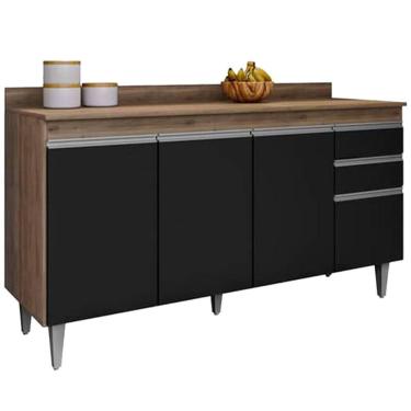 Imagem de Balcao Com Tampo 4 Portas 2 Gavetas 160 cm BP Lorena Eratto Moveis