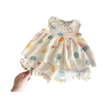 Imagem de Conjunto De Duas Peças Com Vestido De Princesa Sem Mangas E Calça Com 