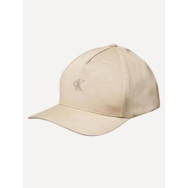Imagem de Boné Calvin Klein Jeans 5 Gomos Rubber CK Cáqui Claro-Masculino