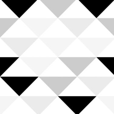 Imagem de Papel De Parede Triangulo Branco Preto Cinza Autocolante