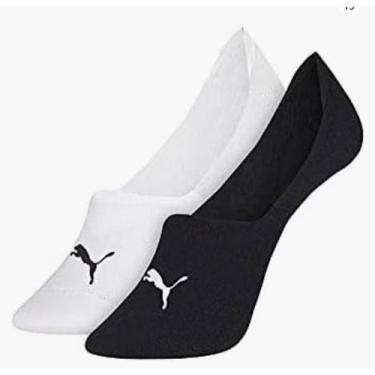 Imagem de Kit 2 Meias Sapatilha Invisível Selene Algodão 4715/4500, Branco, Pret