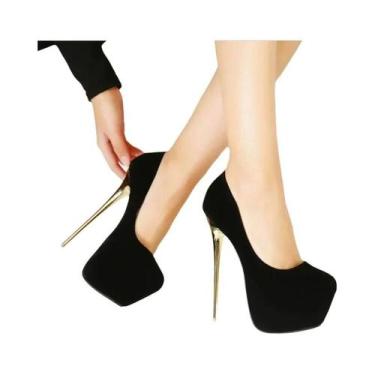 Imagem de Sapatos Femininos Elegantes De Salto Alto Com Bico Redondo Para O Verã