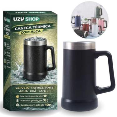 Imagem de Caneca Térmica 700ml Parede Dupla Inox a Vácuo Conserva Temperatura Qu