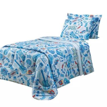 Imagem de Jogo de Cama Infantil Cazza Poliéster Menino 2 Peças - Item Sortido - 