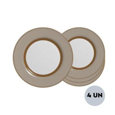 Imagem de Jogo C-4 Pratos Raso Fendi Plus Cerâmica Alleanza 30cm