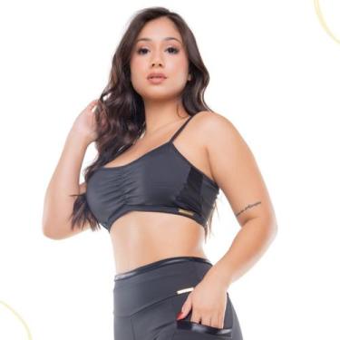 Imagem de Top Fitness Academia Feminino Alça Fina Com Bojo Removível - C&M Fitne