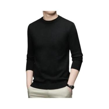 Imagem de Suéter Masculino De Manga Longa Em 7 Cores, Gola Redonda, Confortável 