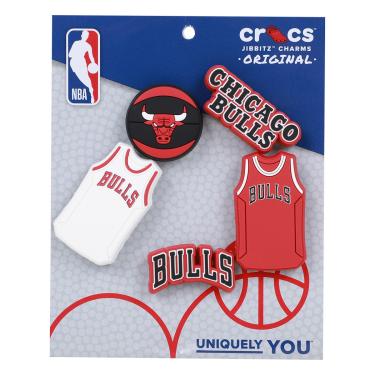 Imagem de Kit Acessório Para Crocs Infantil Jibbitz NBA Chicago Bulls-Unissex