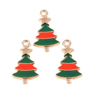 Imagem de Pingentes De Natal Em Formato De Floco De Neve, Árvore, Cervo E Boneco