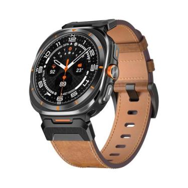 Imagem de Pulseira De Couro Luxuosa De 47mm Para Samsung Galaxy Watch Ultra Masc