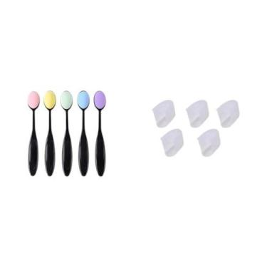 Imagem de Conjunto De 5 Pincéis De Esponja Coloridos E Suaves Para DIY, Scrapboo