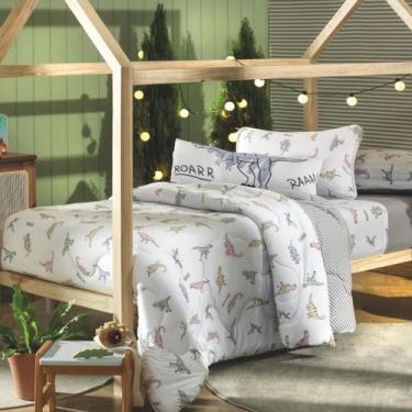 Imagem de Edredom Solteiro Malha Altenburg Infantil 100% Algodão, Rugidino Edred