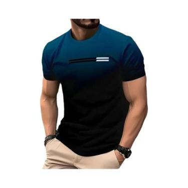 Imagem de Camiseta Masculina De Verão De Secagem Rápida, Moda Casual Streetwear 