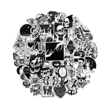 Imagem de Pacote De Adesivos De Vinil De Caveira Gótica 50 Peças À Prova d'Água 