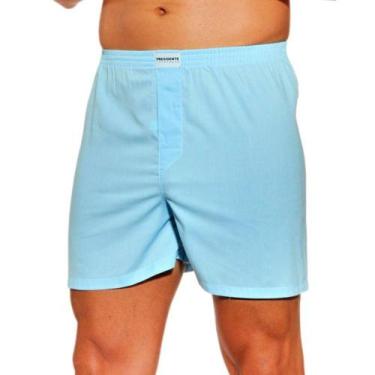 Imagem de Cueca Samba Canção Presidente B11 Algodão, P, Azul claro
