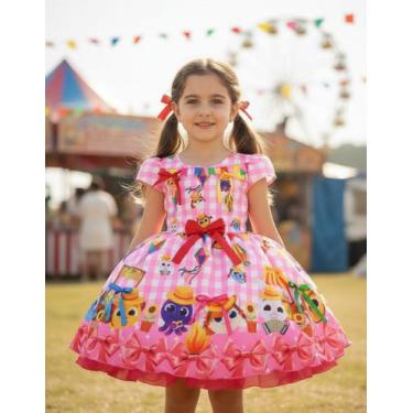 Imagem de Vestido Temático Infantil Super Luxo Bolofofos E Tiara - S/A Pingo De 
