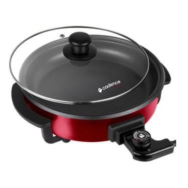Imagem de Panela Elétrica Cadence Multifuncional Rouge Chapa 30cm Antiaderente P