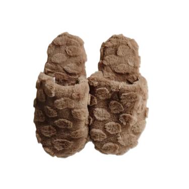 Imagem de Pantufa Feminina Bolinhas Bege Basic+ Nº 33/34