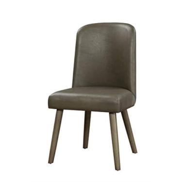 Imagem de Cadeira lateral de jantar Casafoyer Waylon Grey Faux Leather x2