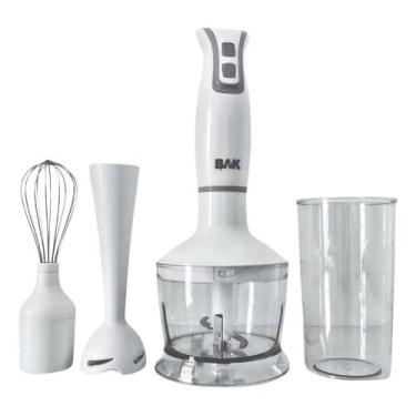 Imagem de Mixer Portatil 3x1 250w Batedor Potente Triturador Bak Cor Branco, 110