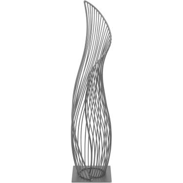 Imagem de VASO DECORATIVO ENFEITE PLANTA ARAMADO METAL 55x17x17cm PRETO