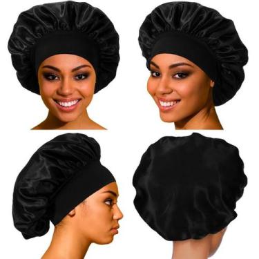 Imagem de Touca de Cetim Premium para Cabelo, Proteção Noturna contra Frizz e Qu