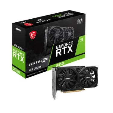 Imagem de Placa de Vídeo MSI RTX 3050 Ventus 2X OC, 6GB RAM, GDDR6, 96 Bits - 912-V812-016