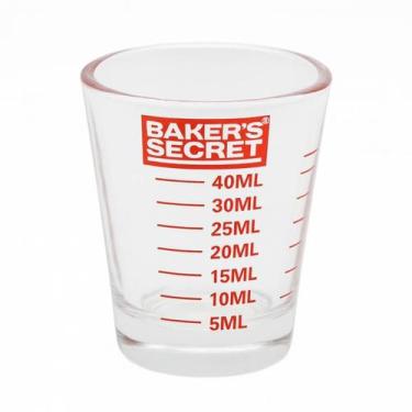 Imagem de Copo Medidor Vidro 40ml Pequenas Medidas Shot Dose Compacto - Baker's 
