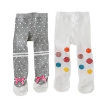 Imagem de Conjunto De Meias De Algodão Para Bebê Menina 0-12M Primavera Casual M
