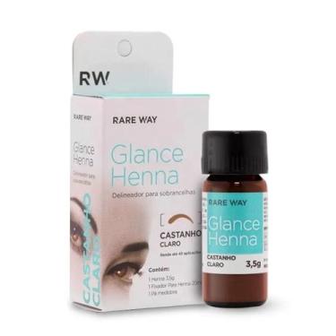 Imagem de Henna em Pó Glance Rare Way Sobrancelha 3,5g Cor:Castanho Claro, Casta