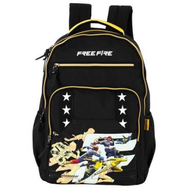 Imagem de Mochila Escolar Costas Free Fire Gamer MS49784 - Super Mario, Preto