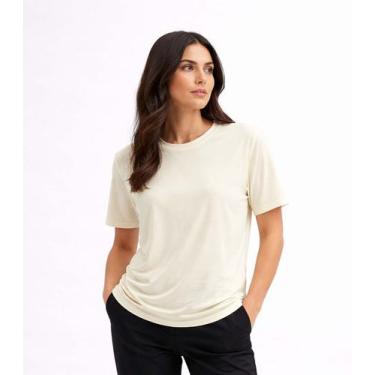 Imagem de Camiseta Feminina Básica Infinita Cor Bege, GG, Bege