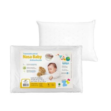 Imagem de Travesseiro Baby Percal 30x40 para Bebê Antissufocante e Confortável -