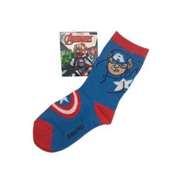 Imagem de Meia Super Heroi Marvel Infantil - JOLITEX, Hulk, Idade 8 a 10 anos  c